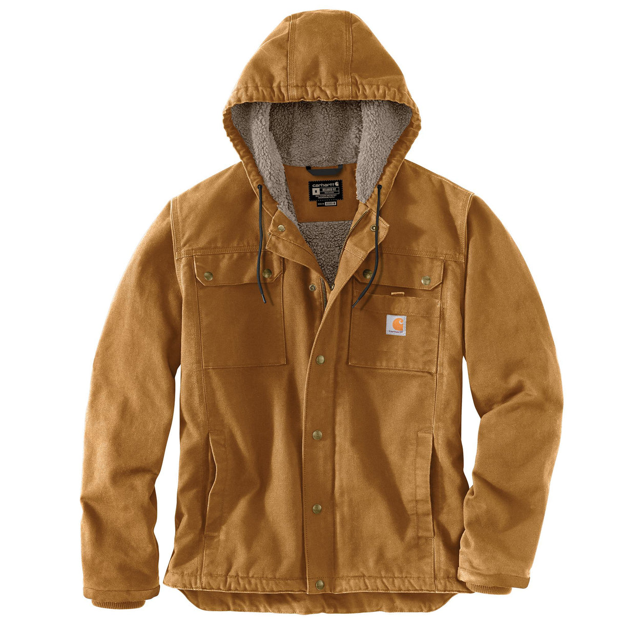 MEN'S SHERPA-LINED UTILITY JACKET - RELAXED FIT - WASHED DUCK