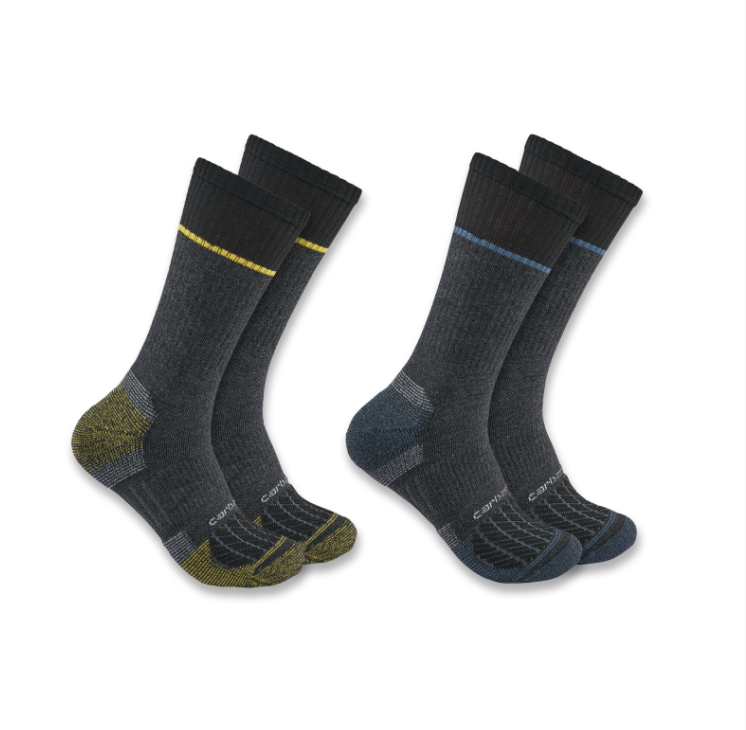 Force Midweight Steel Toe Crew Sock 2 Pack