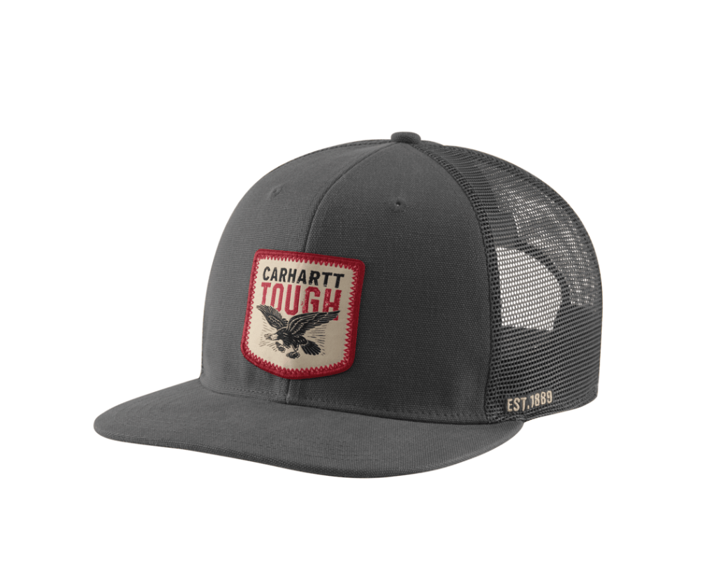 Washed Duck Mesh-Back Eagle Graphic Cap