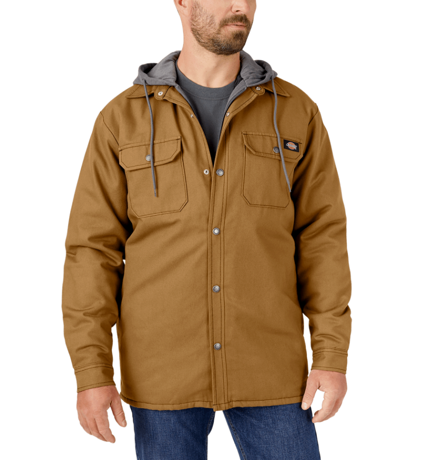 Fleece Hooded Duck Shirt Jacket
