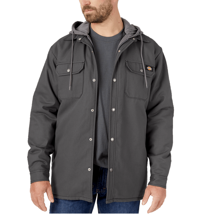 Fleece Hooded Duck Shirt Jacket