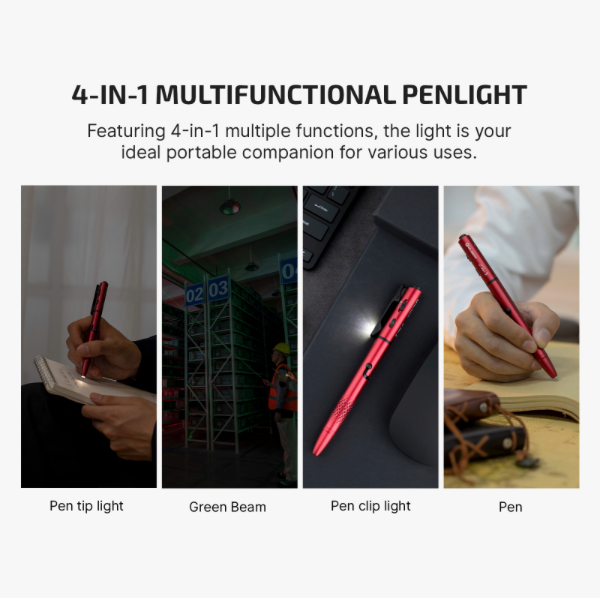 Olight O'Pen 3 Multifunctional Pen Light with 120 Lumens & Green Laser