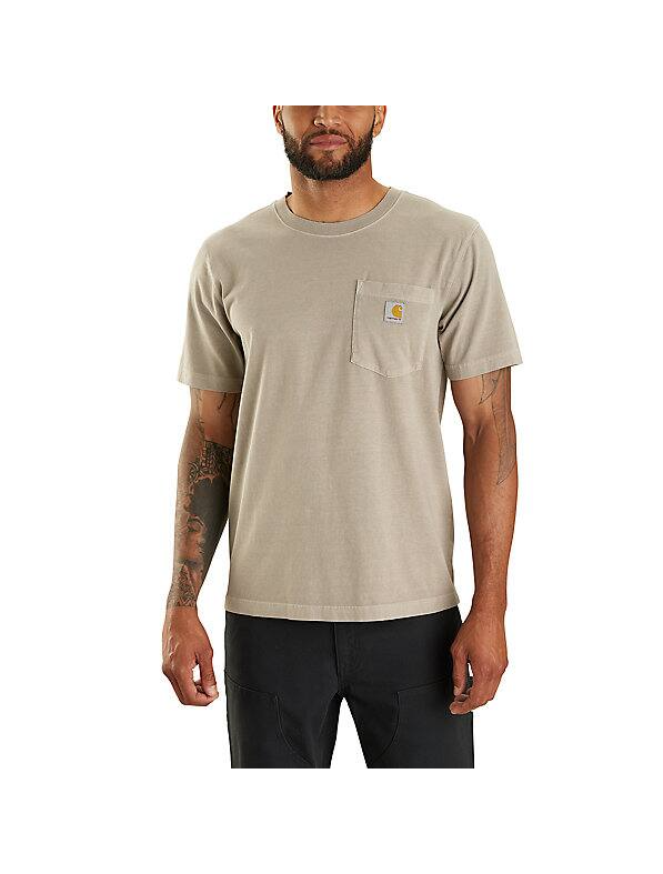 Relaxed Fit Lightweight Short Sleeve Garment Dyed Pocket T-Shirt