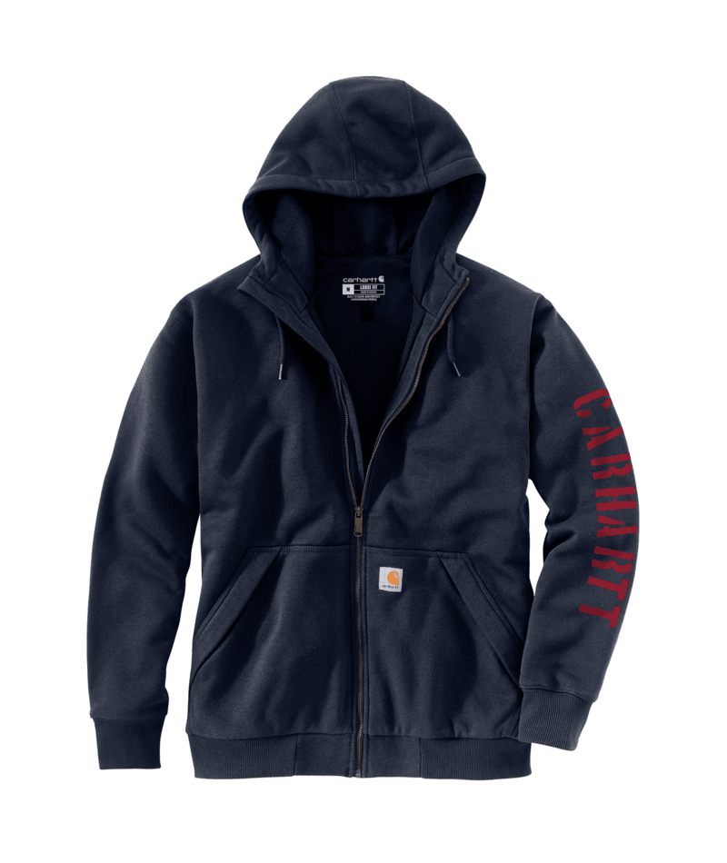 RAIN DEFENDER® LOOSE FIT LINED FULL-ZIP GRAPHIC SWEATSHIRT