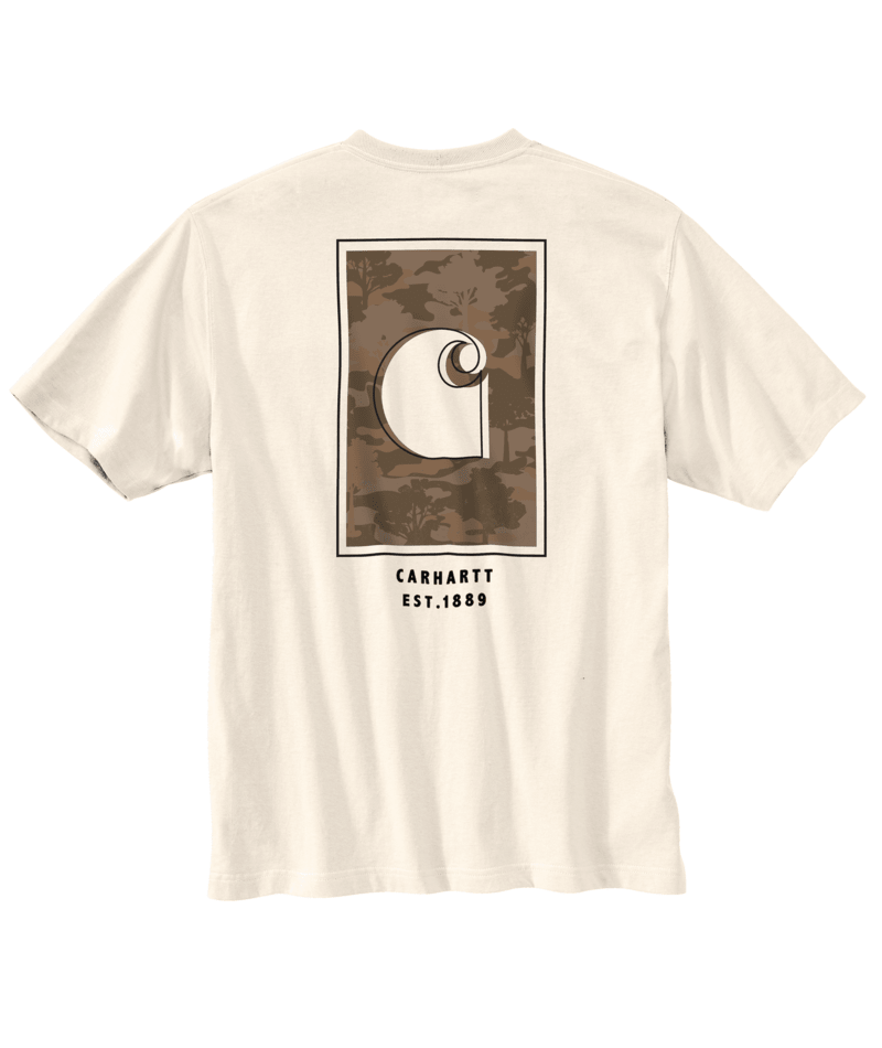 LOOSE FIT HEAVYWEIGHT SHORT-SLEEVE CAMO GRAPHIC T-SHIRT