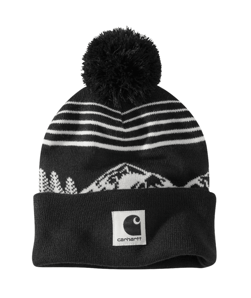 KNIT POM MOUNTAIN BEANIE