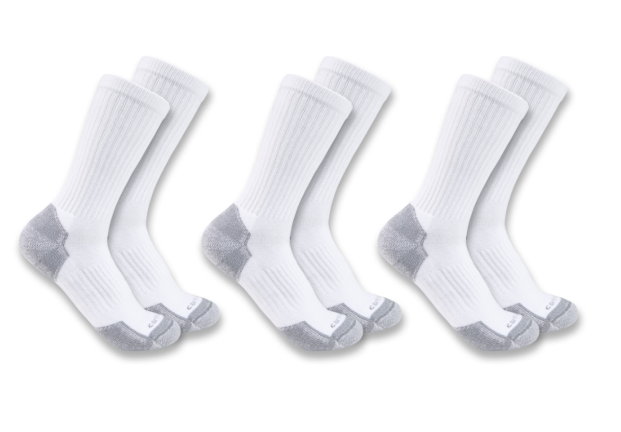 Midweight Cotton Blend Crew Sock 3 Pack