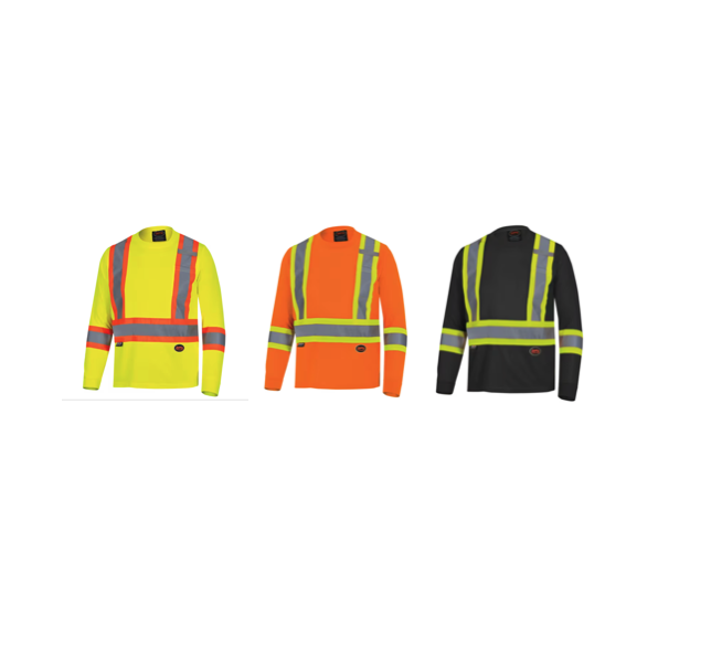 Hi-Vis 100% Cotton Long-Sleeved Safety Shirt