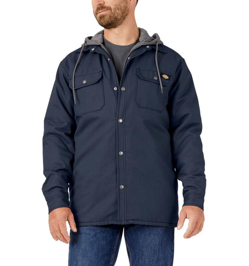 Fleece Hooded Duck Shirt Jacket