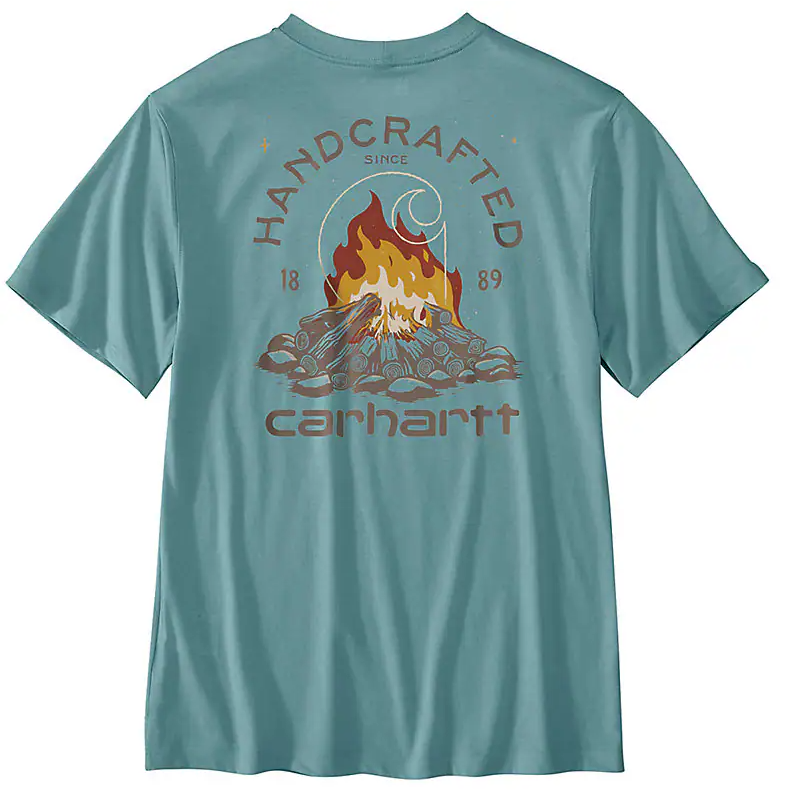 Relaxed Fit Lightweight Short-Sleeve Pocket Fire Graphic T-Shirt