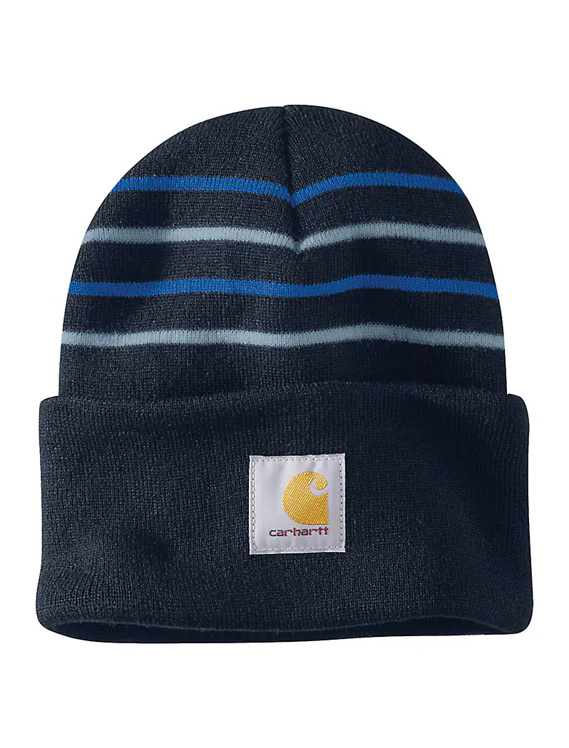 KNIT STRIPE BEANIE