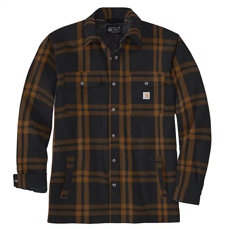 Relaxed Fit Flannel Sherpa-Lined Shirt Jac