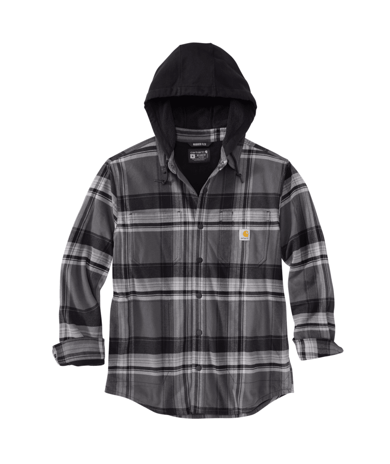 Rugged Flex® Relaxed Fit Flannel Fleece Lined Hooded Shirt Jac