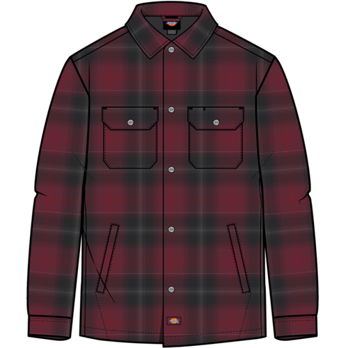 Insulated Plaid Shirt Jacket